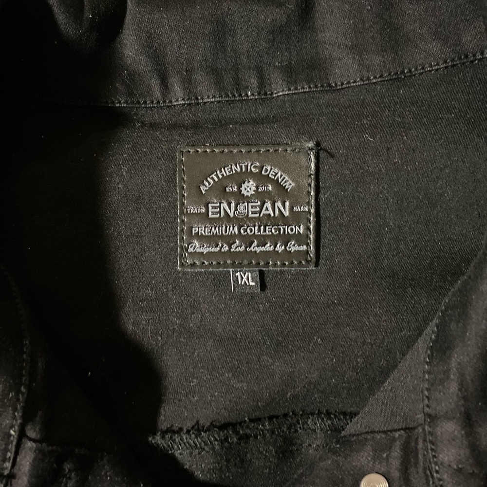 NWT Women’s ENJEAN Black Denim Jacket Size 1XL - Picture 10 of 12